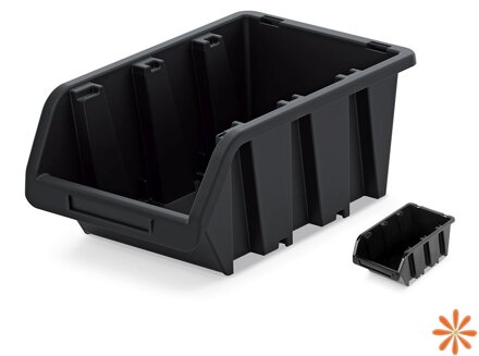 Plastový úložný box TRUCK 115x80x60 mm - barva: černá
