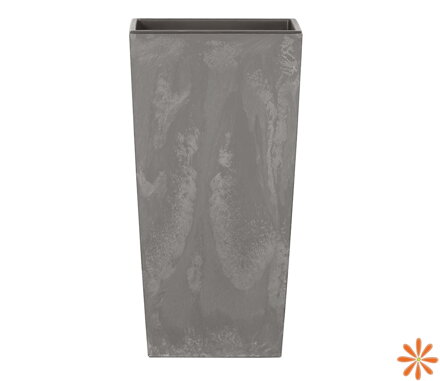 Květináč URBI SQUARE BETON EFFECT s vkladem 12,6 cm - barva: marengo
