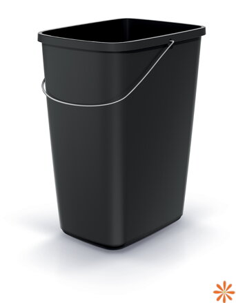 Odpadkový koš COMPACTA Q BASIC - objem: 9 l, barva: recyklovaná černá