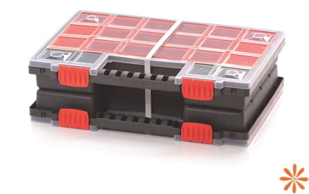 Plastový organizér NORB DUO (2x KNO35255B) 344x249x100 mm