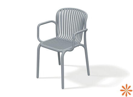 Židle s područkami BRENE 575x530x825 - barva: šedá