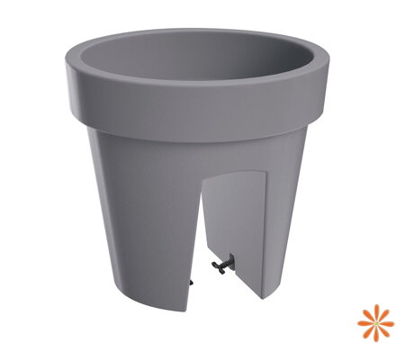 Květináč na zábradlí LOFLY RAILING 24,5 cm - barva: šedý kámen