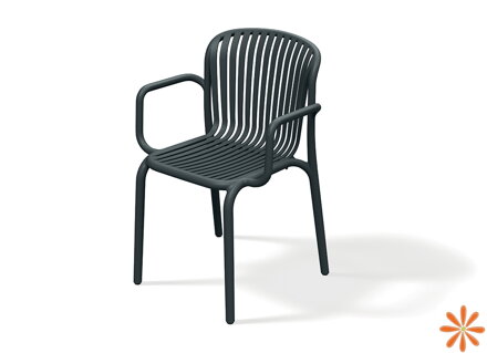 Židle s područkami BRENE 575x530x825 - barva: uhelná
