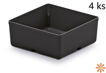 Sada 4 plastových boxů na nářadí UNITE BOX 110x110x112 černé