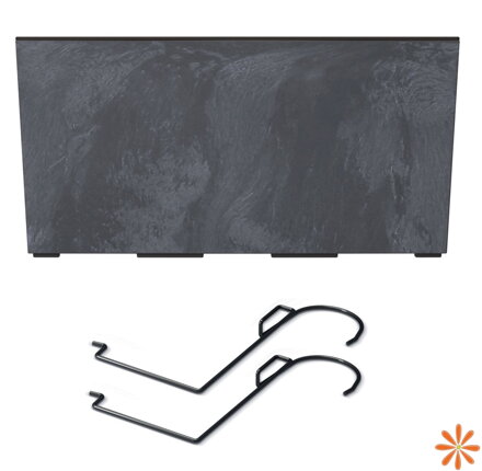 Truhlík  URBI CASE BETON EFFECT W s háky a vkladem 39,5 cm - barva: antracit