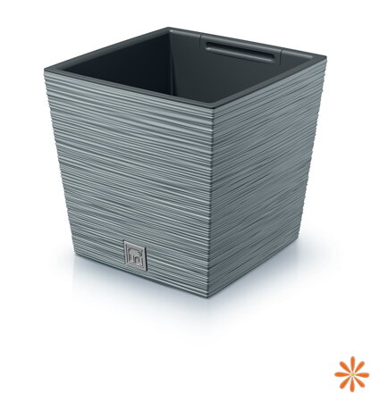 Květináč FURU SQUARE LOW 24 cm - barva: beton