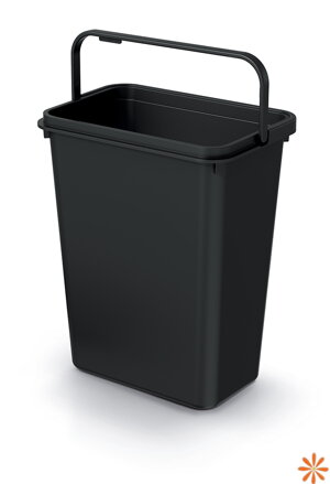 Odpadkový koš SYSTEMA BASIC - obejm: 10 l, barva: recyklovaná černá