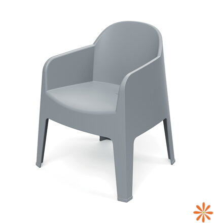 Židle s područkami MILANE 680x600x805 - barva: šedá