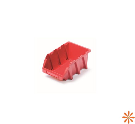 Plastový úložný box BINEER LONG 120x77x60 mm - barva: červená