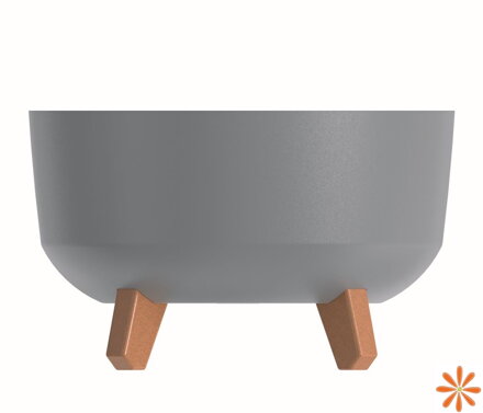 Květináč GRACIA LOW 23,5 cm - barva: světle šedá