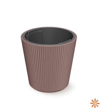 Květináč MILLY s vkladem 23,8 cm - barva: marsala