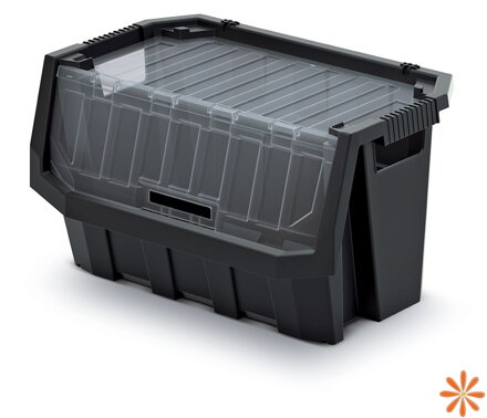 Plastový úložný box uzavíratelný TRUCK MAX PLUS 396x290x280 mm - barva: černá