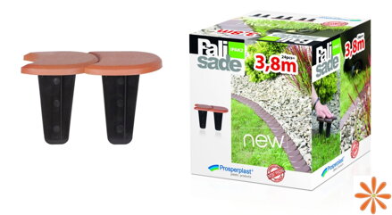 Palisada zahradní 383,4 cm - barva: terakota