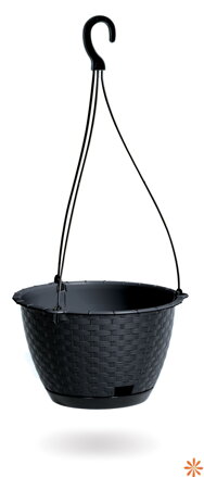Květináč závěsný RATOLLA ROUND W 21,5 cm - barva: antracit