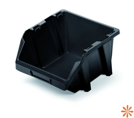 Plastový úložný box BINEER SHORT 92x77x60 mm - barva: černá