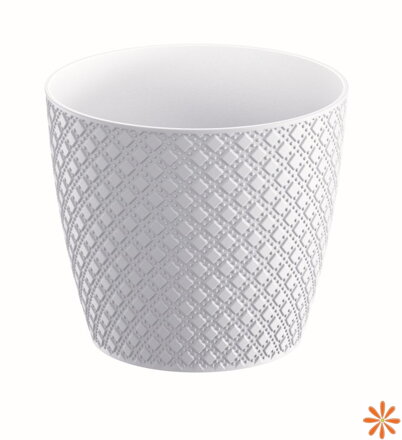 Květináč ORIENT 12,8 cm - barva: bílá