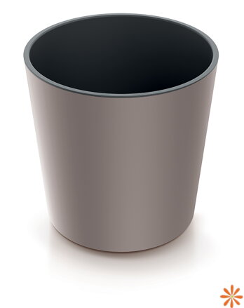 Květináč URBI ROUND s vkladem 25 cm - barva: mocca