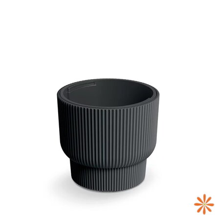 Květináč MILLY s vkladem 29,9 cm - barva: uhelná