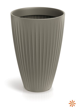 Květináč LATIA ROUND HIGH 40 cm - barva: mocca