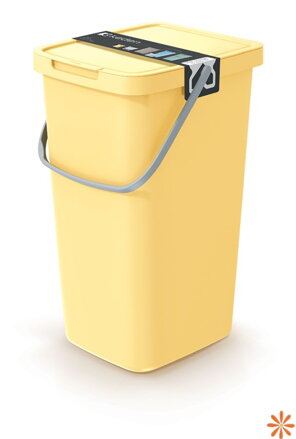 Odpadkový koš SYSTEMA Q COLLECT - objem: 25 l, barva: světle žlutá
