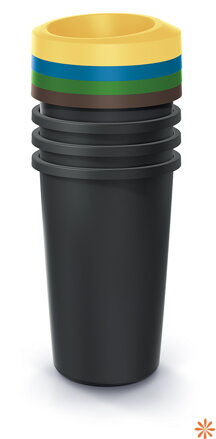 Odpadkový koš COMPACTA R DROP SET - objem: 4x25 l