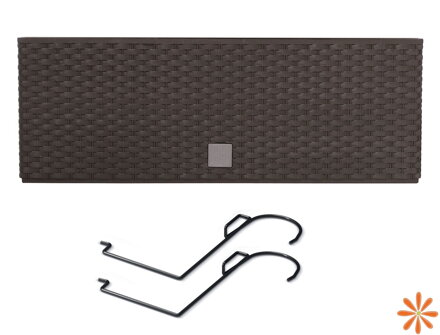 Truhlík RATO CASE W s háky a vkladem 39,5 cm - barva: umbra