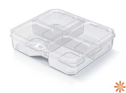 Organizér SQR box 15,6x14,0x3,5 cm - barva: transparentní