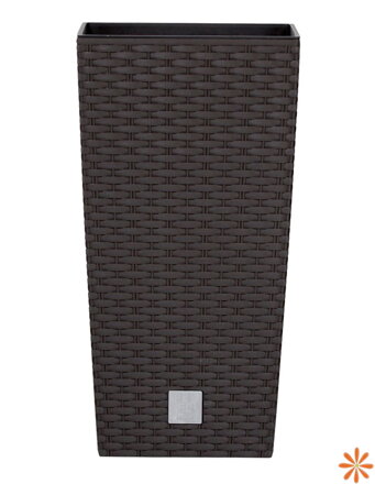 Květináč RATO SQUARE s vkladem 26,5 cm - barva: umbra