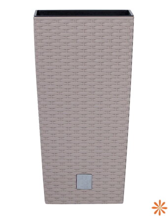 Květináč RATO SQUARE s vkladem 17 cm - barva: mocca