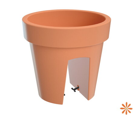 Květináč na zábradlí LOFLY RAILING 24,5 cm - barva: terakota