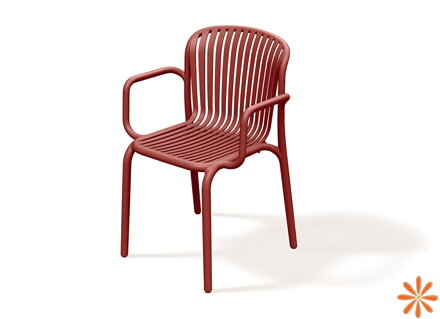 Židle s područkami BRENE 575x530x825 - barva: retro červená