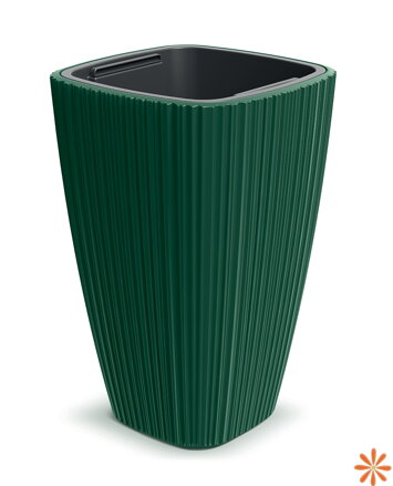 Květináč ORO 29 cm - barva: tmavě zelená