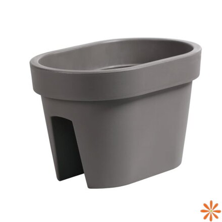 Květináč na zábradlí LOFLY RAILING 39,6 cm - barva: šedý kámen