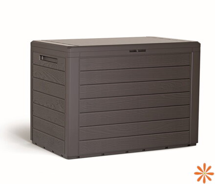 Zahradní box WOODEBOX 78 cm - 190 l - barva: umbra