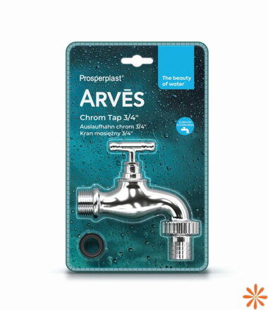 Kohoutek k sudu na dešťovou vodu CHROM TAP 3/4" - barva: stříbrná