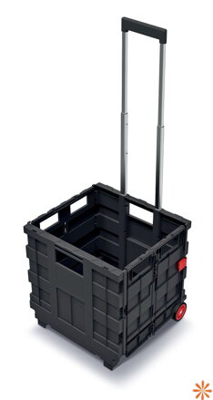 Skládací přepravka s madlem CART T 39,6x37x100,8 cm - barva: červená