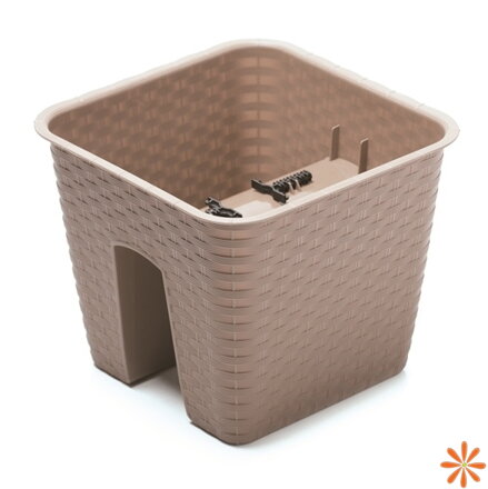 Květináč na zábradlí RATOLLA 28 cm - barva: mocca