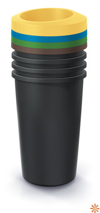 Odpadkový koš COMPACTA R DROP SET - objem: 4x45 l