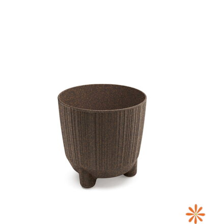 Květináč RYFO N ECO WOOD 10,7 cm - barva:  káva ECO