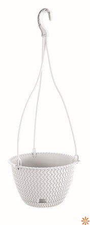 Květináč SPLOFY ROUND W závěsný 23 cm - barva: bílá