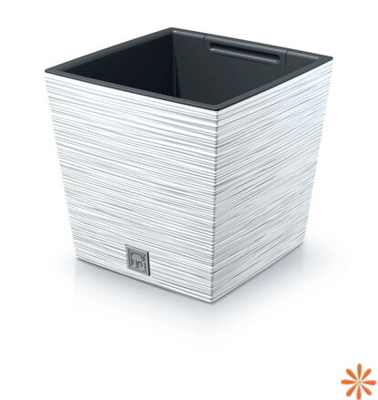 Květináč FURU SQUARE LOW 24 cm - barva: bílá