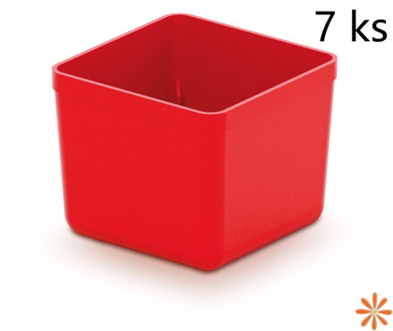 Sada 7 plastových boxů na nářadí UNITE BOX 55x55x165 červené