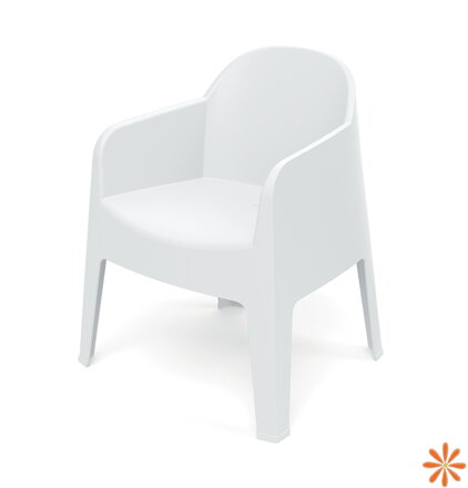 Židle s područkami MILANE 680x600x805 - barva: bílá