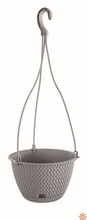 Květináč závěsný SPLOFY ROUND W 23 cm - barva: šedý kámen