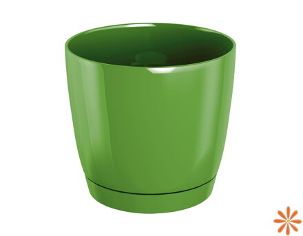 Květináč COUBI ROUND P s miskou 10 cm - barva: olivová