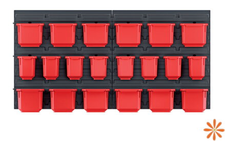 Závěsný panel s 20 boxy na nářadí ORDERLINE 800x165x400 mm