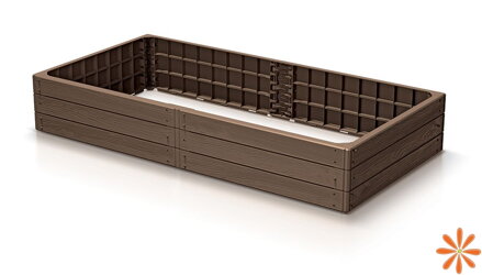 Vyvýšený záhon BASE WOODY 149,2 cm - barva: rustikální cihlová