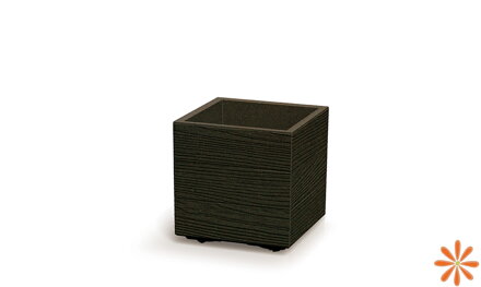 Květináč MADERA SQUARE ECO WOOD 28,8 cm - barva: kávová