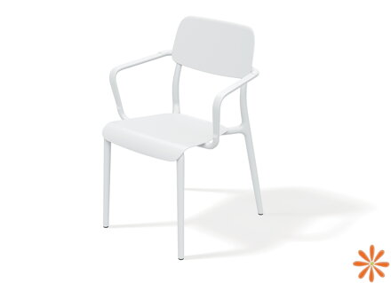 Židle s područkami RIMO 570x555x840 - barva: bílá