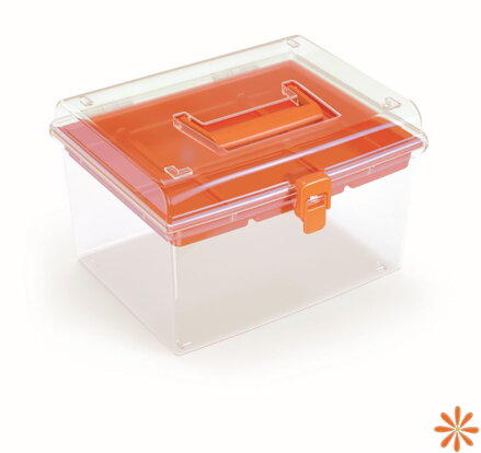 Plastový organizér NUF HIGH 245x214x158 mm - barva: oranžová